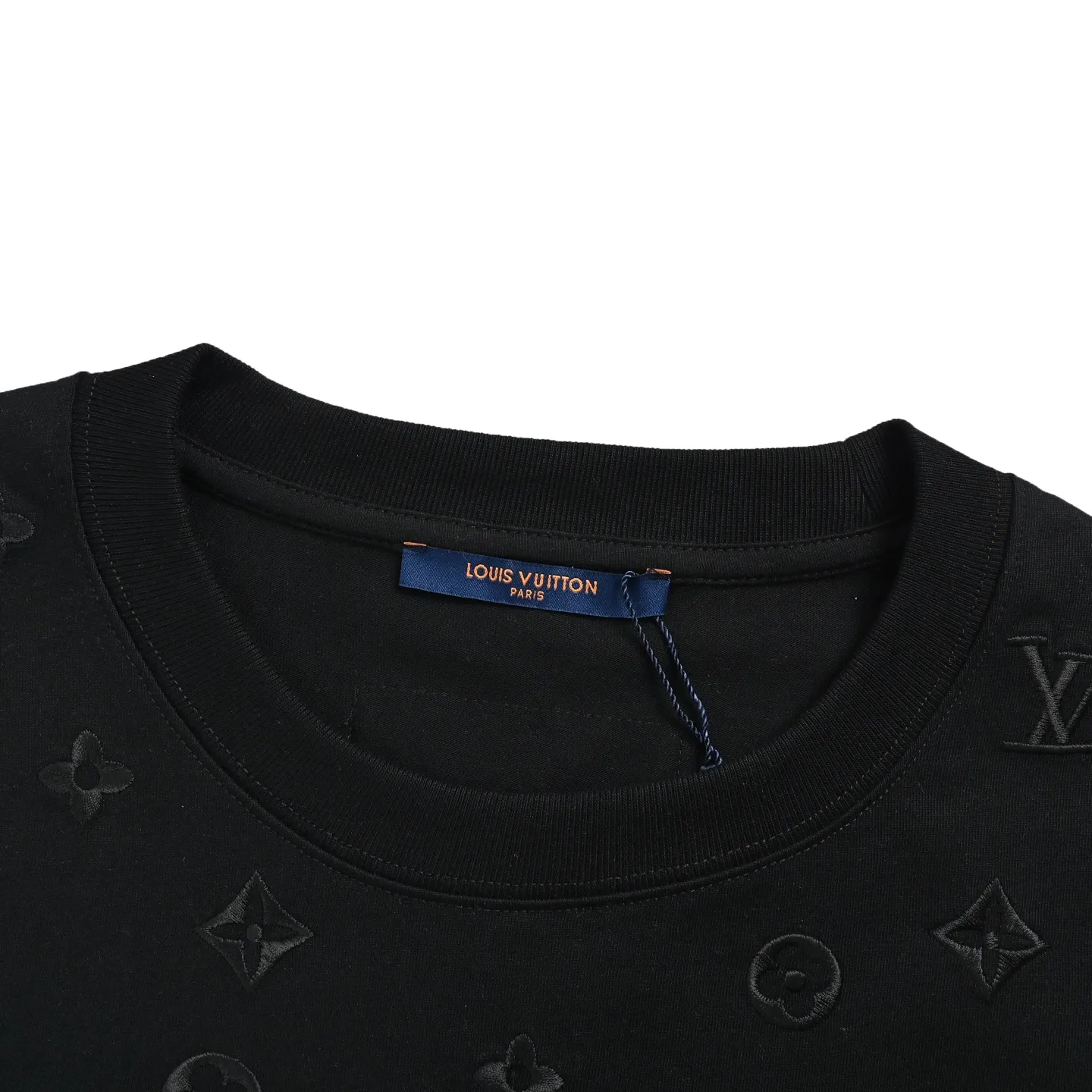 Louis Vuitton/Louis Vuitton dark pattern half-length presbyopic logo embroidered short sleeves
